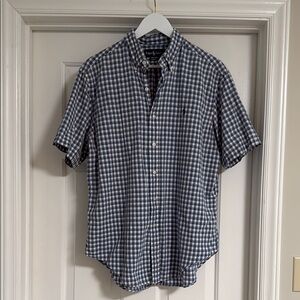 Polo by Ralph Lauren Men's Navy and White Plaid Shirt